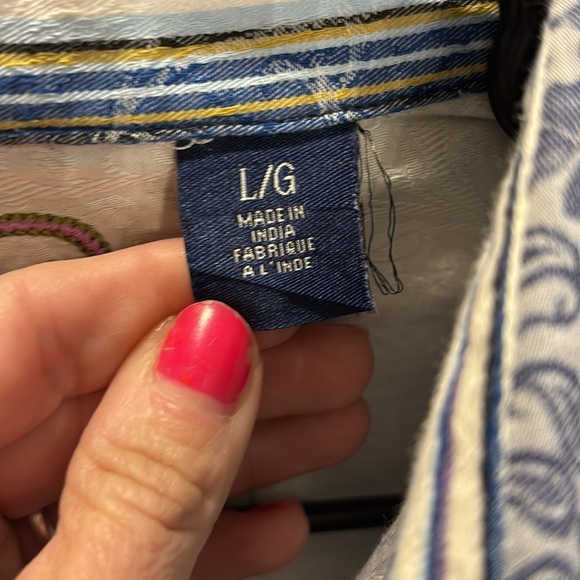 Robert Graham paisley/floral button down shirt. Lg - Picture 3 of 6